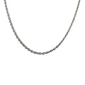 Vintage Silver Tone Cable Link Chain Necklace – 24" Long Layering / Statement Chain
