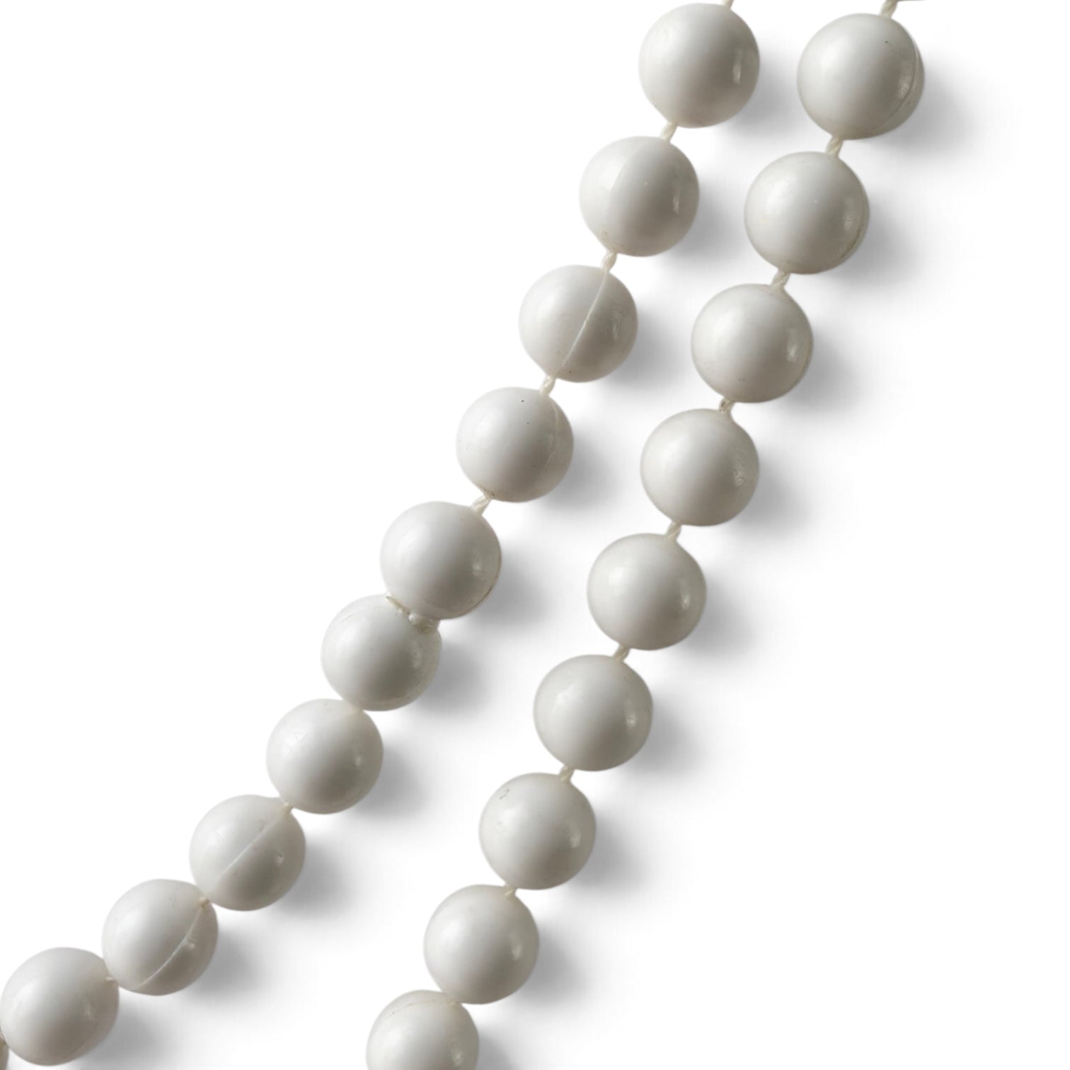 Vintage Off-White Faux Pearl Bead Necklace 26" Classic Layered Statement