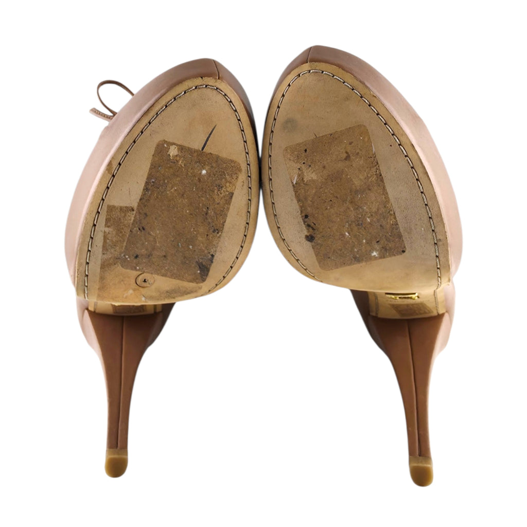 ALEJANDRO INGELMO Tan Leather Lace-Up Platform Booties