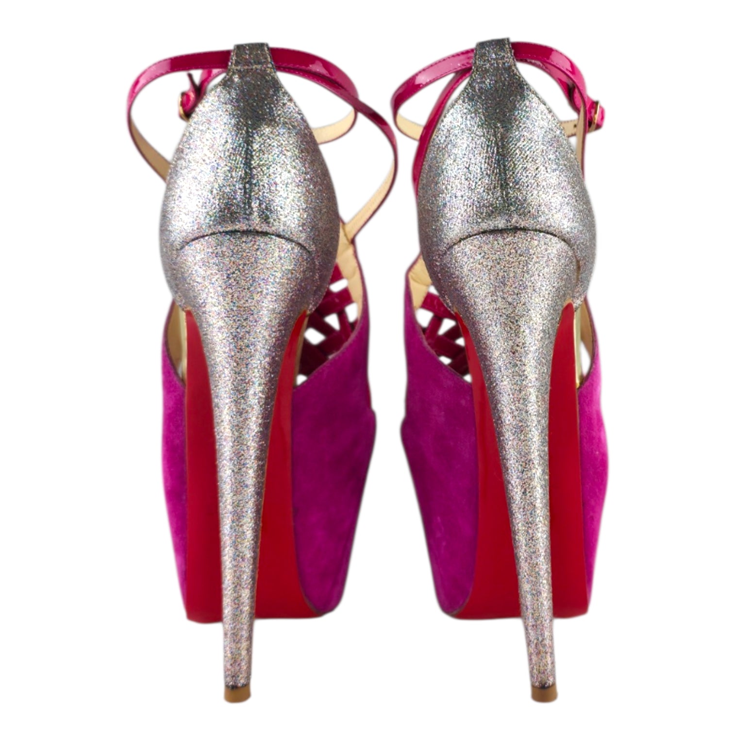 CHRISTIAN LOUBOUTIN Carlota 160 Veau Vel/Glitter Mini