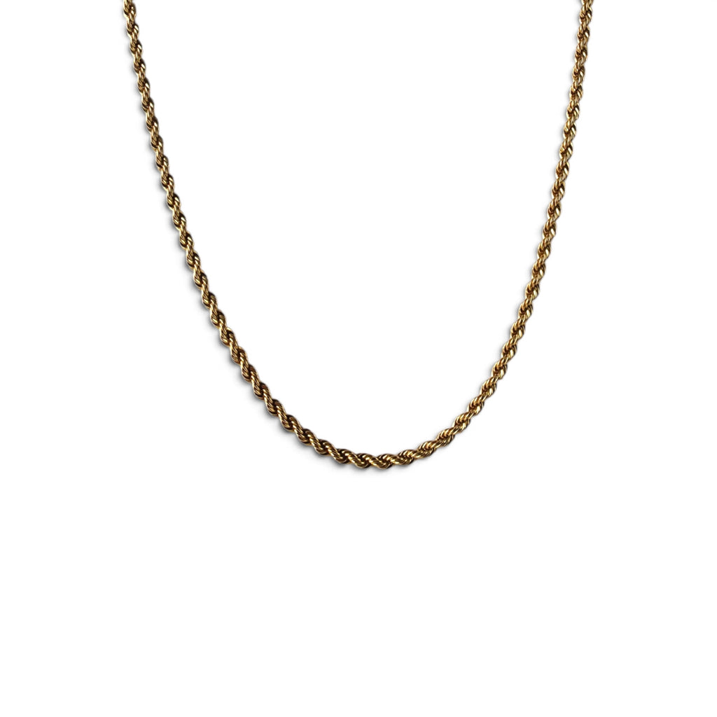 Vintage Monet Gold Tone Heavy Thick Rope Chain Necklace 20" Stamped Signed
