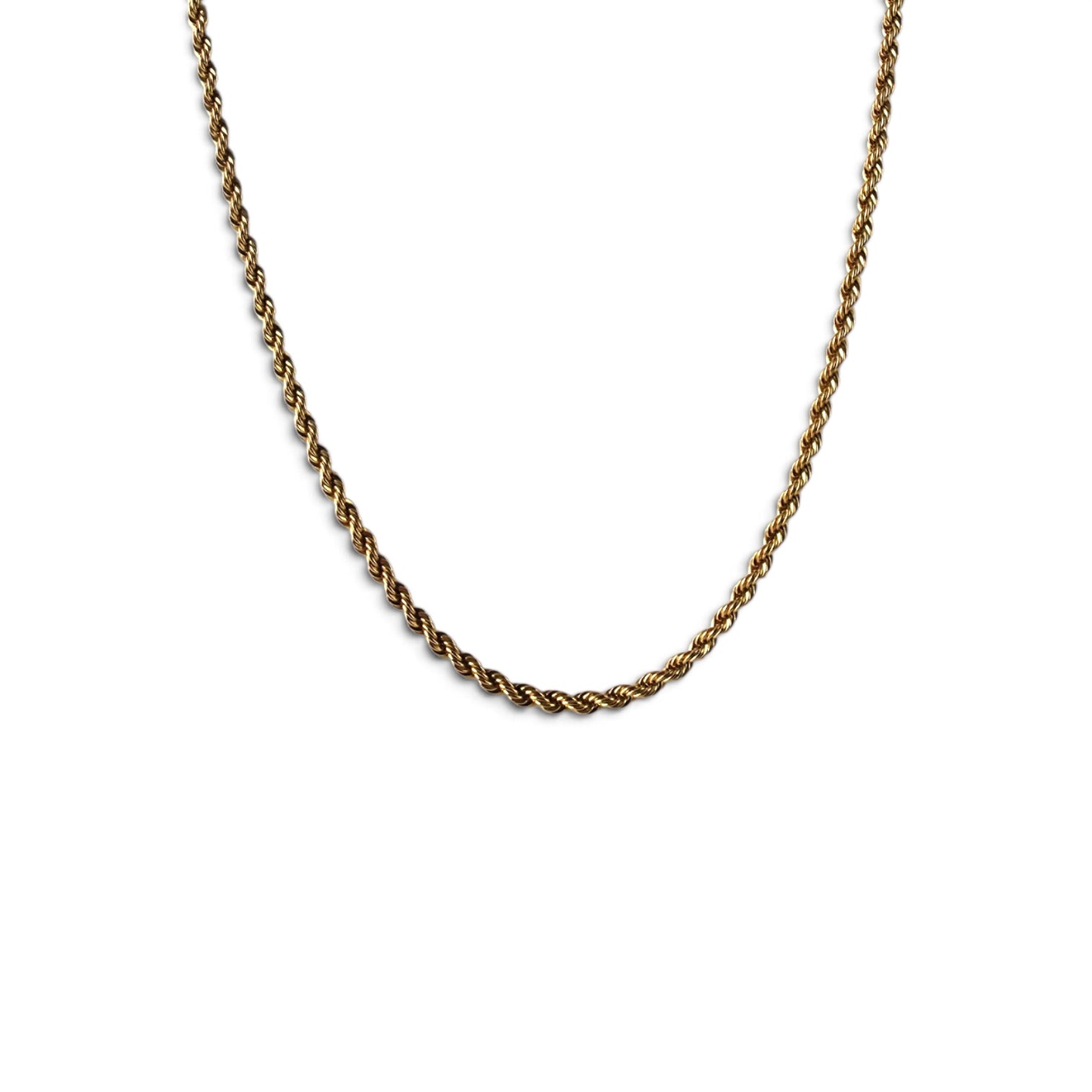 Vintage Monet Gold Tone Heavy Thick Rope Chain Necklace 20" Stamped Signed