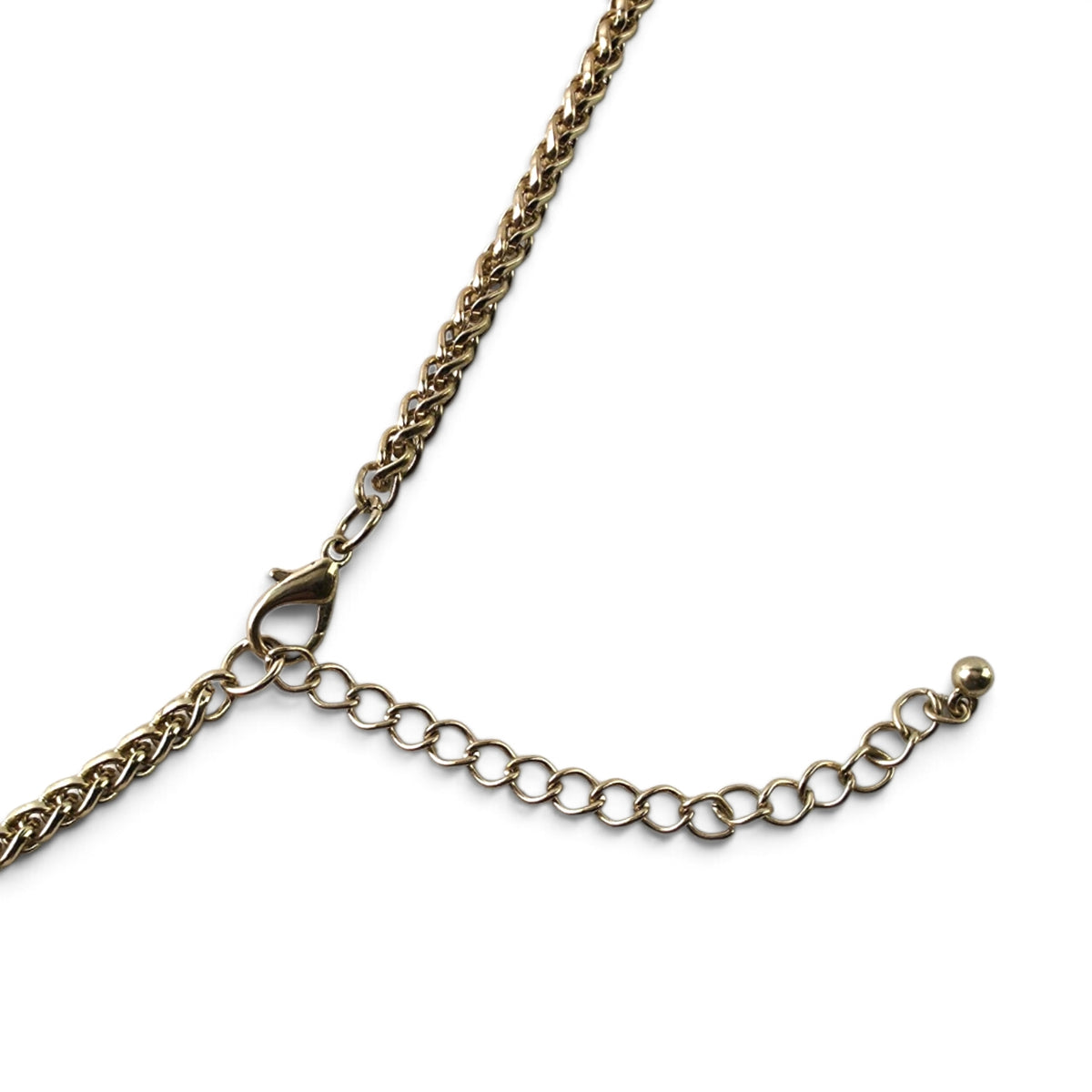 Modern Artisan Inlay Cross Pendant Necklace 15" Gold Tone Blue & Black Stone