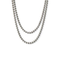 Vintage Off-White Faux Pearl Bead Necklace 26" Classic Layered Statement