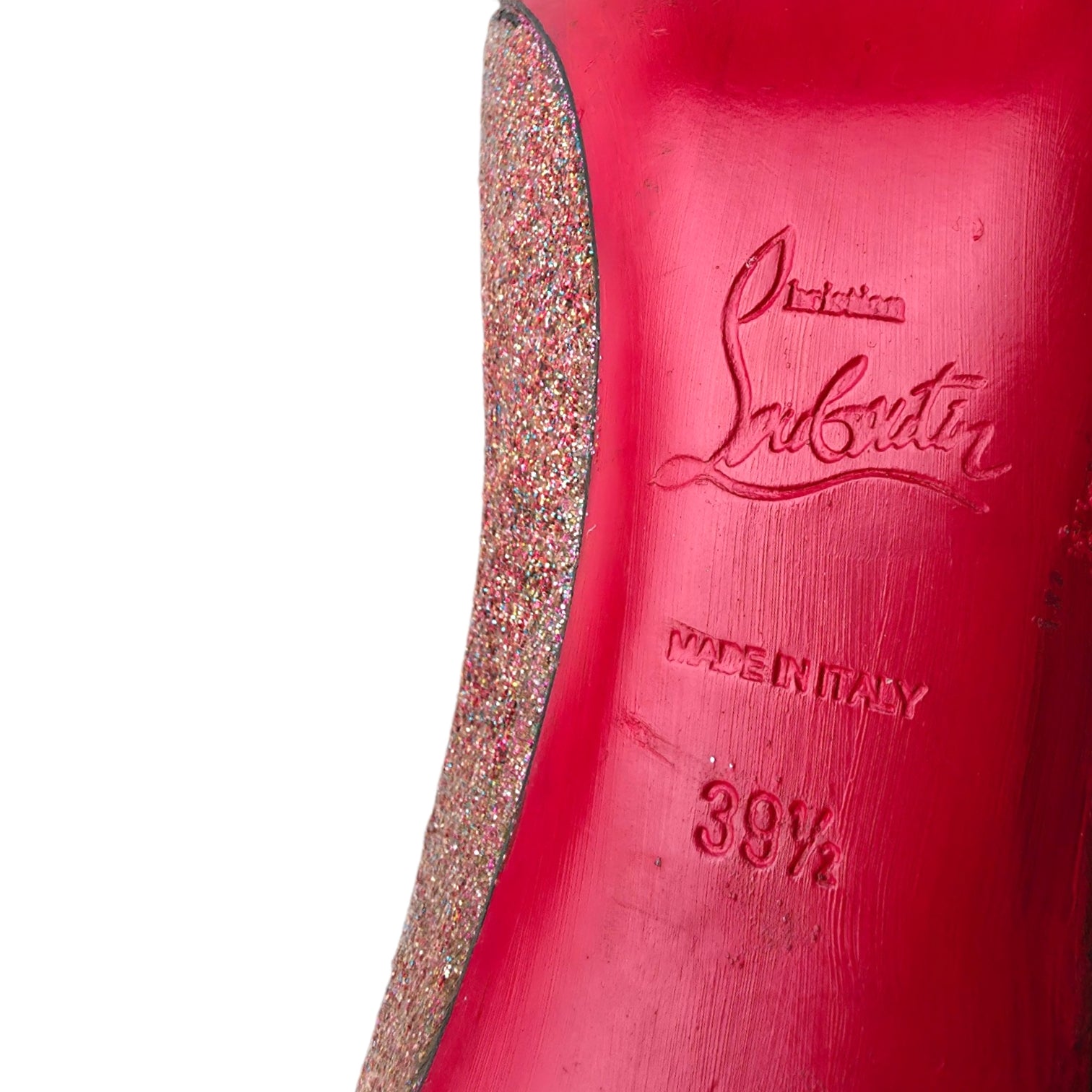 Christian Louboutin Glitter Crystal Embellished Pointed Pumps