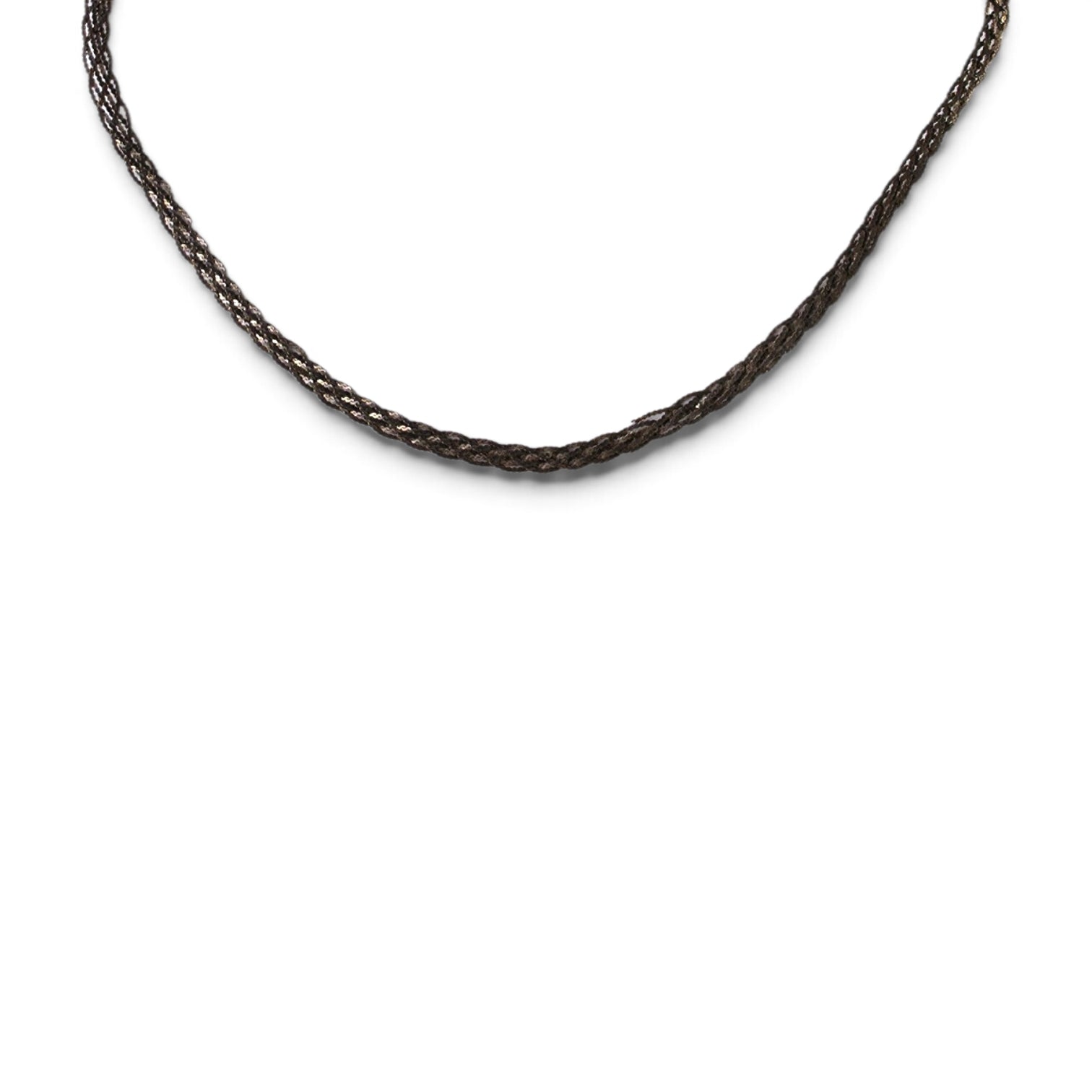 Vintage Italian Sterling Silver 925 14" Braided Multi Strand Liquid Cobra Choker