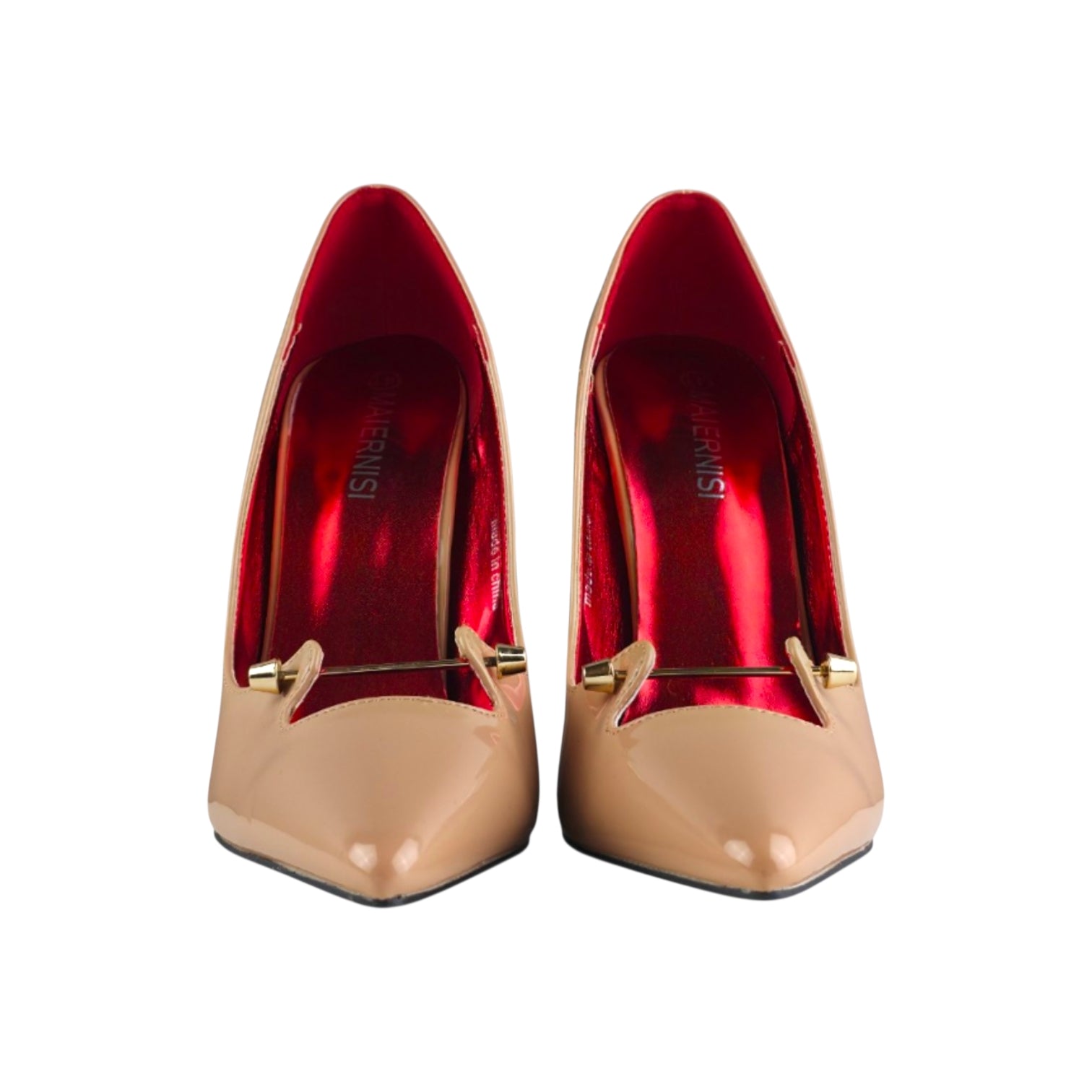 MAIERNISI Nude Patent Pointed Toe Pumps EU/CN 42